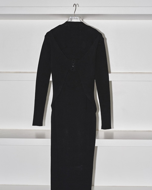 TODAYFUL　Backlayered Knit Dress　Black