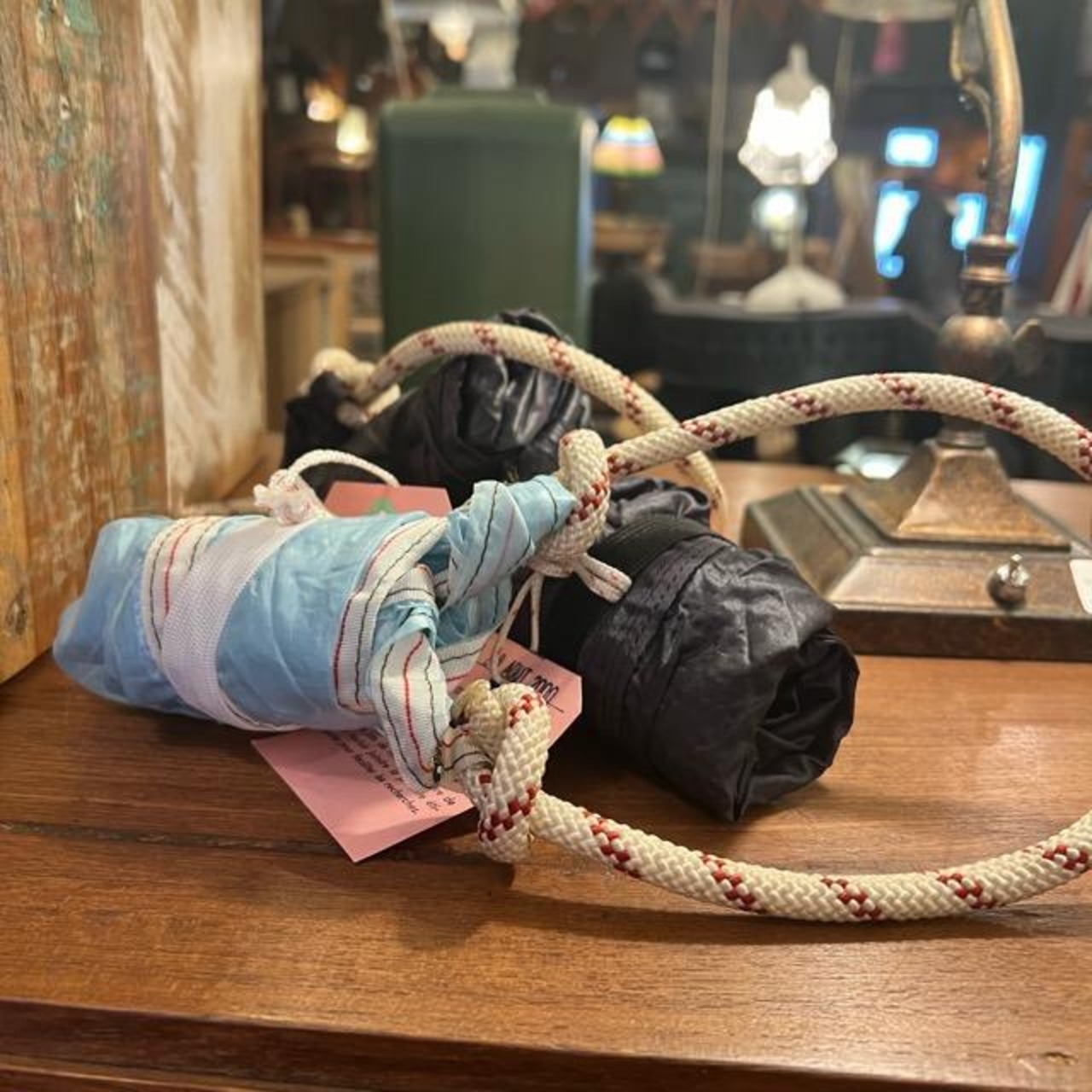 France Parachute shoulder bag Black dyed　フランス　パラシュートショルダーバッグバッグ ブラック染　ショルダーバッグ