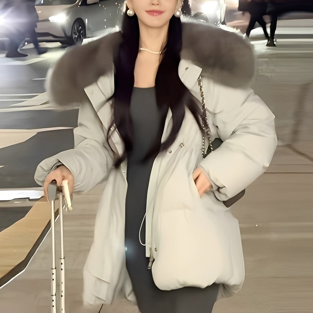 フォックスファーカラー ボリューム ダウン ジャケット 238089