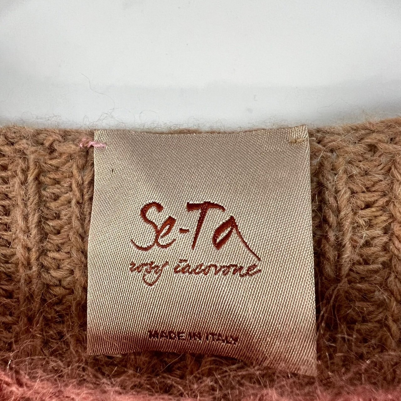 イタリア製 se-ta モヘア混 レイヤードデザインニット