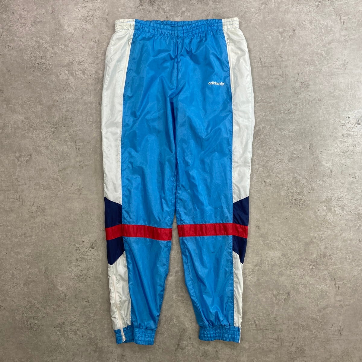 激レアモデル80~90年old adidas トレフォイルトラックパンツジャージ 90年代 adidas アディダス トレフォイルロゴ トラックパンツ メンズL