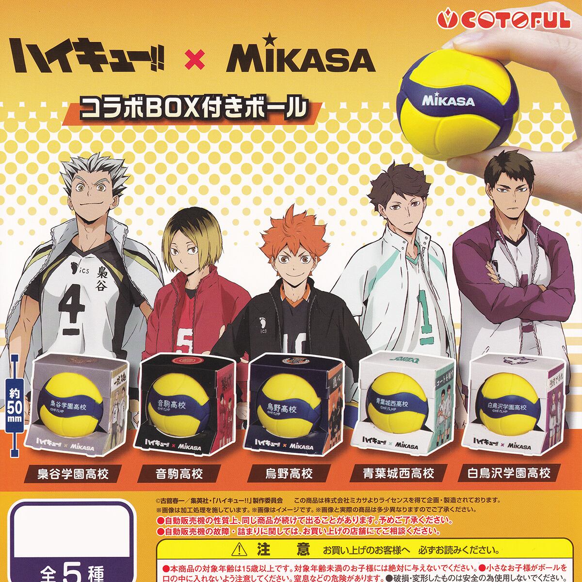 フルコンプ】 ハイキュー！！×MiKASA コラボBOX付きボール 【全5種