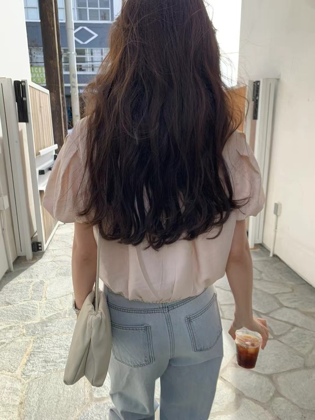 (OUNCE) french wrap blouse