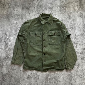 60s アメリカ軍 コットンサテン ユーティリティジャケット 1st / 身幅52 着丈71cm