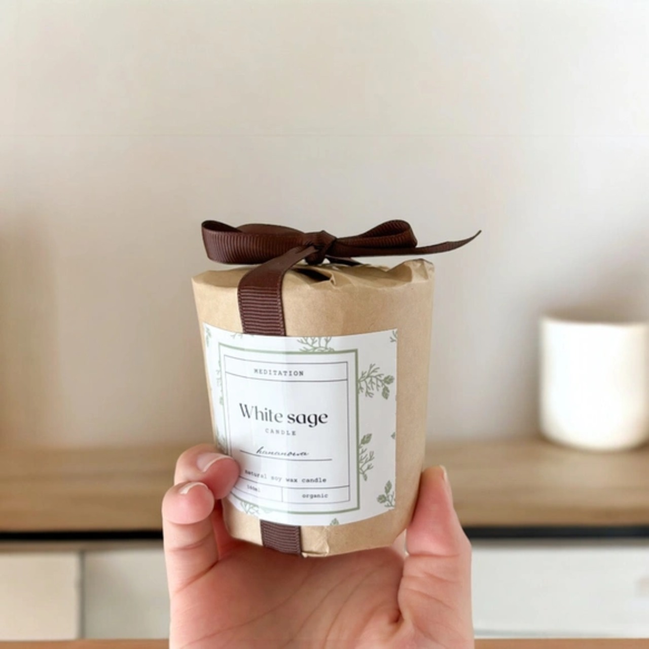 コピー：無農薬ホワイトセージと自然由来のソイワックスキャンドル