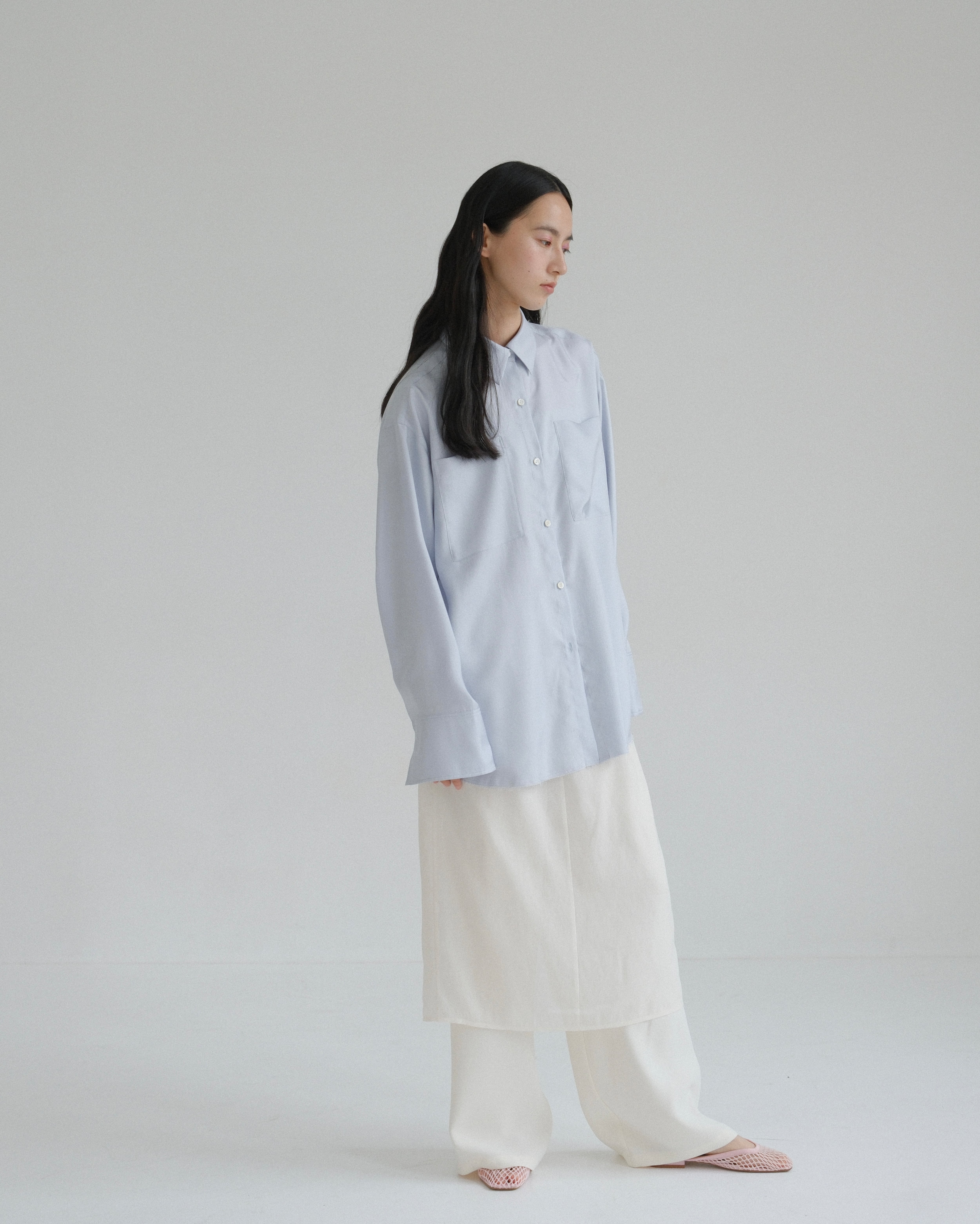 silky twill shirt - made in Japan - | aéré