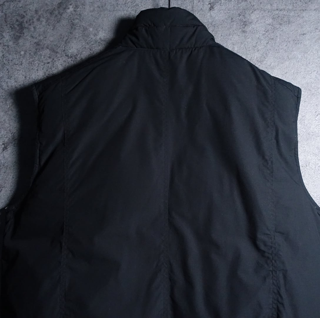 90s “ ST JOHN'S BAY” Black High Neck Nylon Down Vest | 古着屋 FORCE