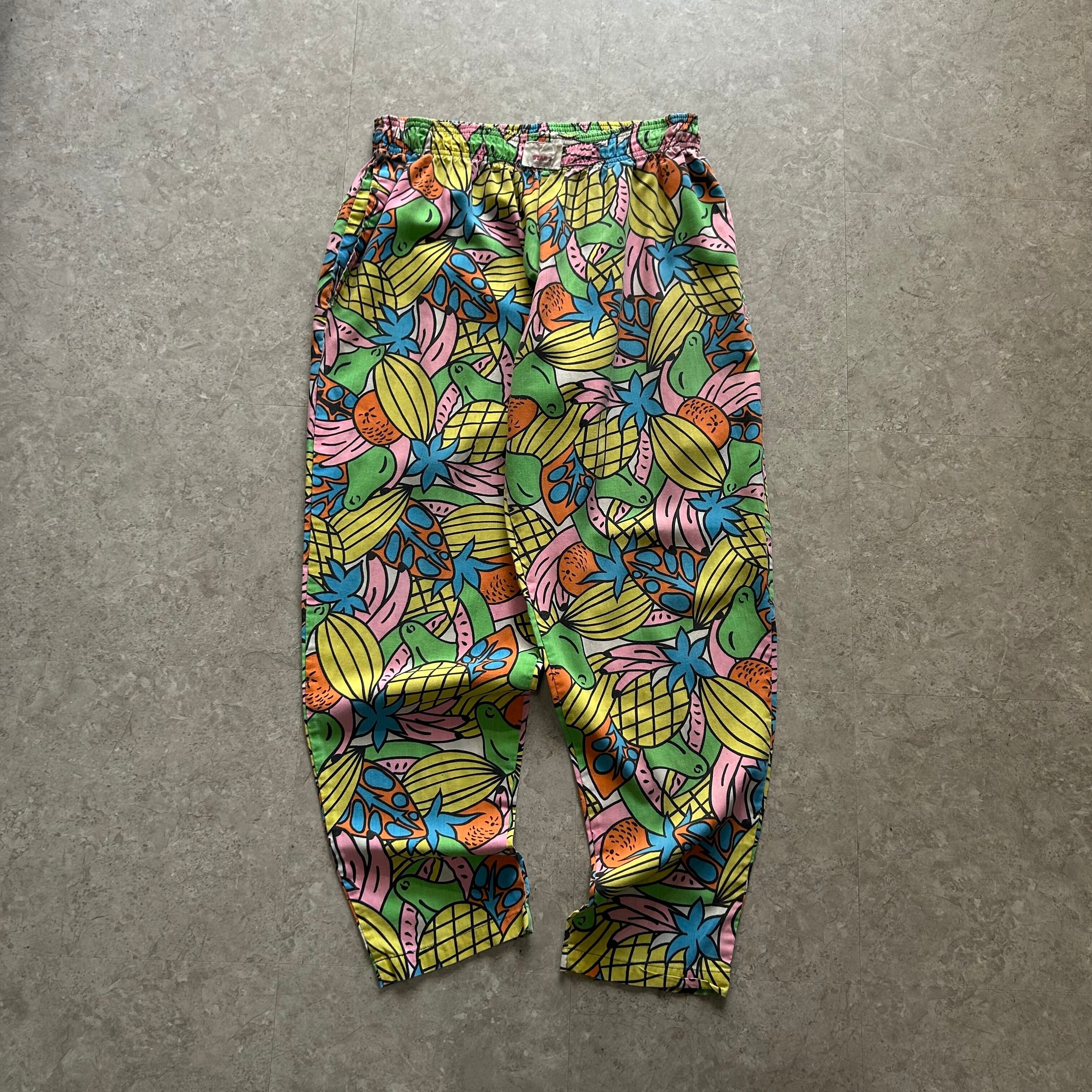 90s STAR 7 "tropical fabric" easy pants【仙台店】