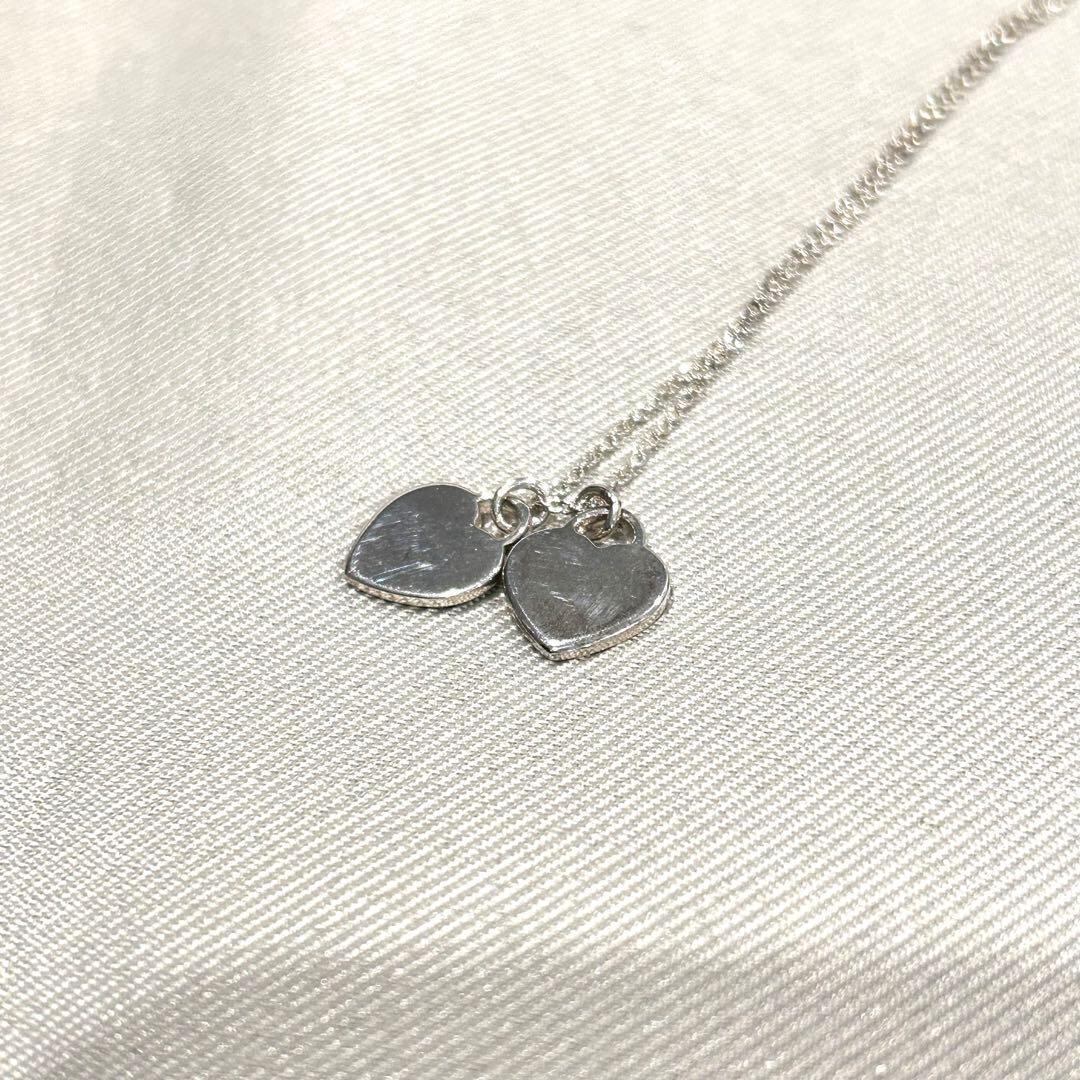 Tiffany & Co. ダブルハート ネックレス シルバー925