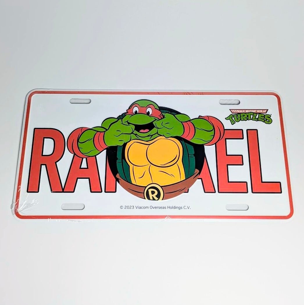 【 Teenage Mutant Ninja Turtles ( ティーンエイジ ミュータント ニンジャ タートルズ ) 】ミケランジェロ / CM PLATE / CMプレート / ライセンスプレート 〚アメリカン雑貨 アメトイ〛