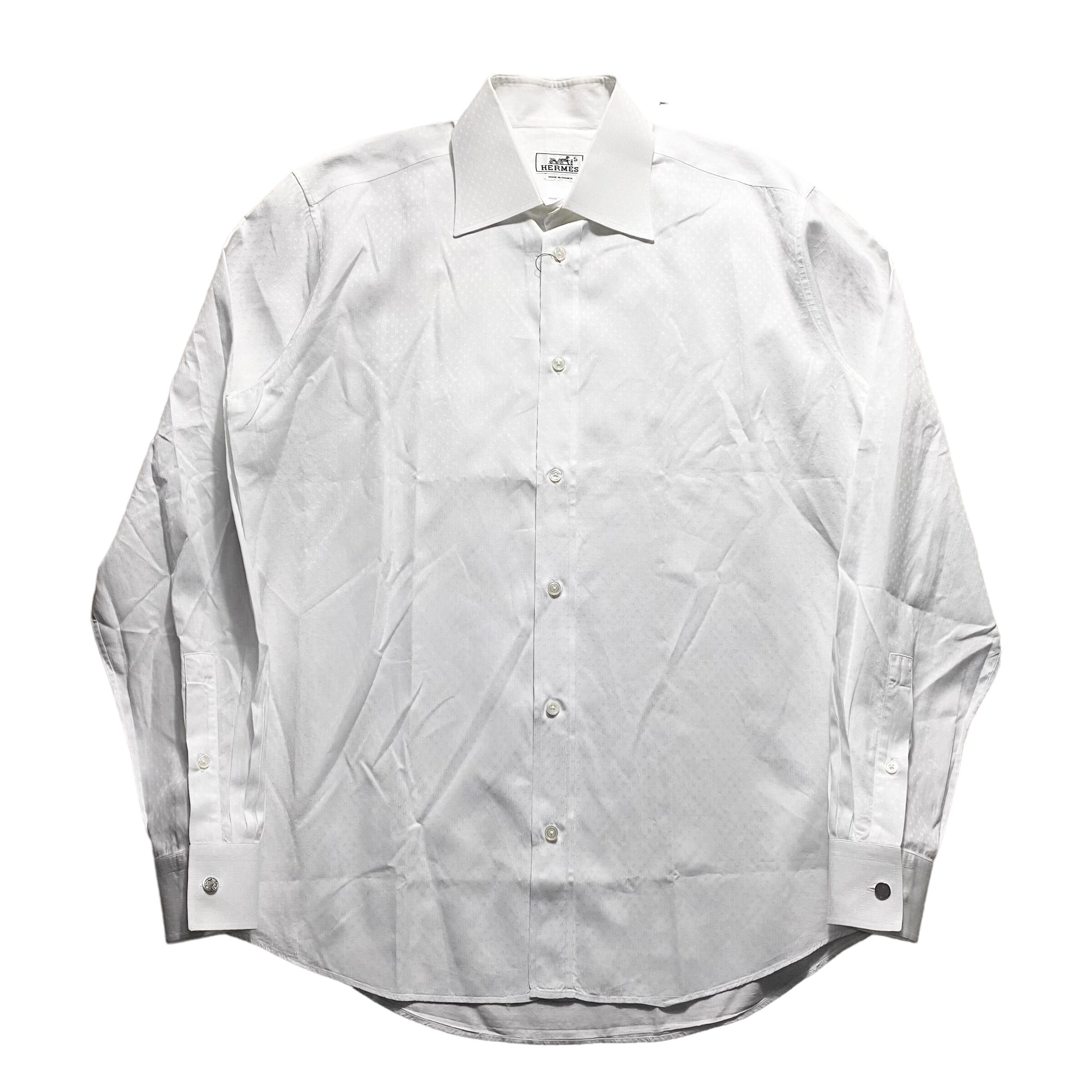 HERMES “H” woven white shirt | NOIR ONLINE HERMES “H” woven white shirt | NOIR ONLINE