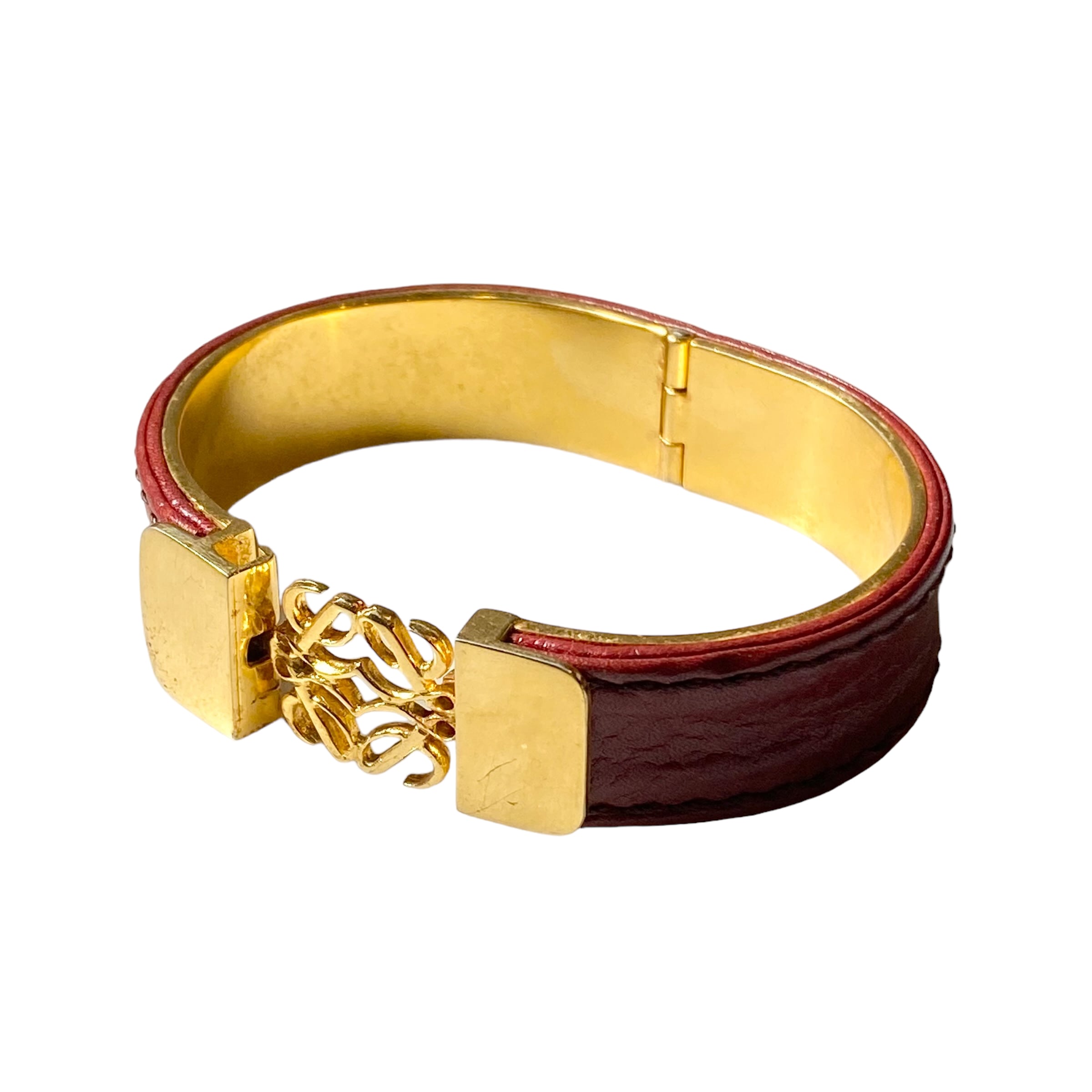 LOEWE ベルト ヴィンテージ 90s 激レア vintage LOEWE metal × leather bracelet “anagram” | NOIR ONLINE