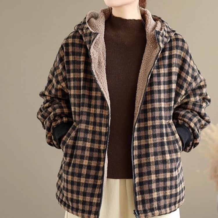 チェックリバーシブルZIPブルゾン 11122