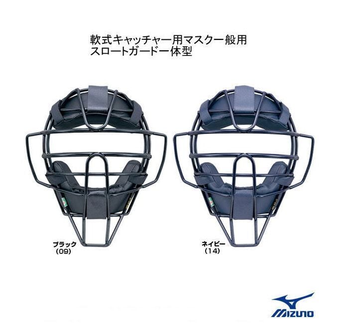 ミズノ（MIZUNO） キャッチャーマスク 軟式 スロートガード一体型 品番