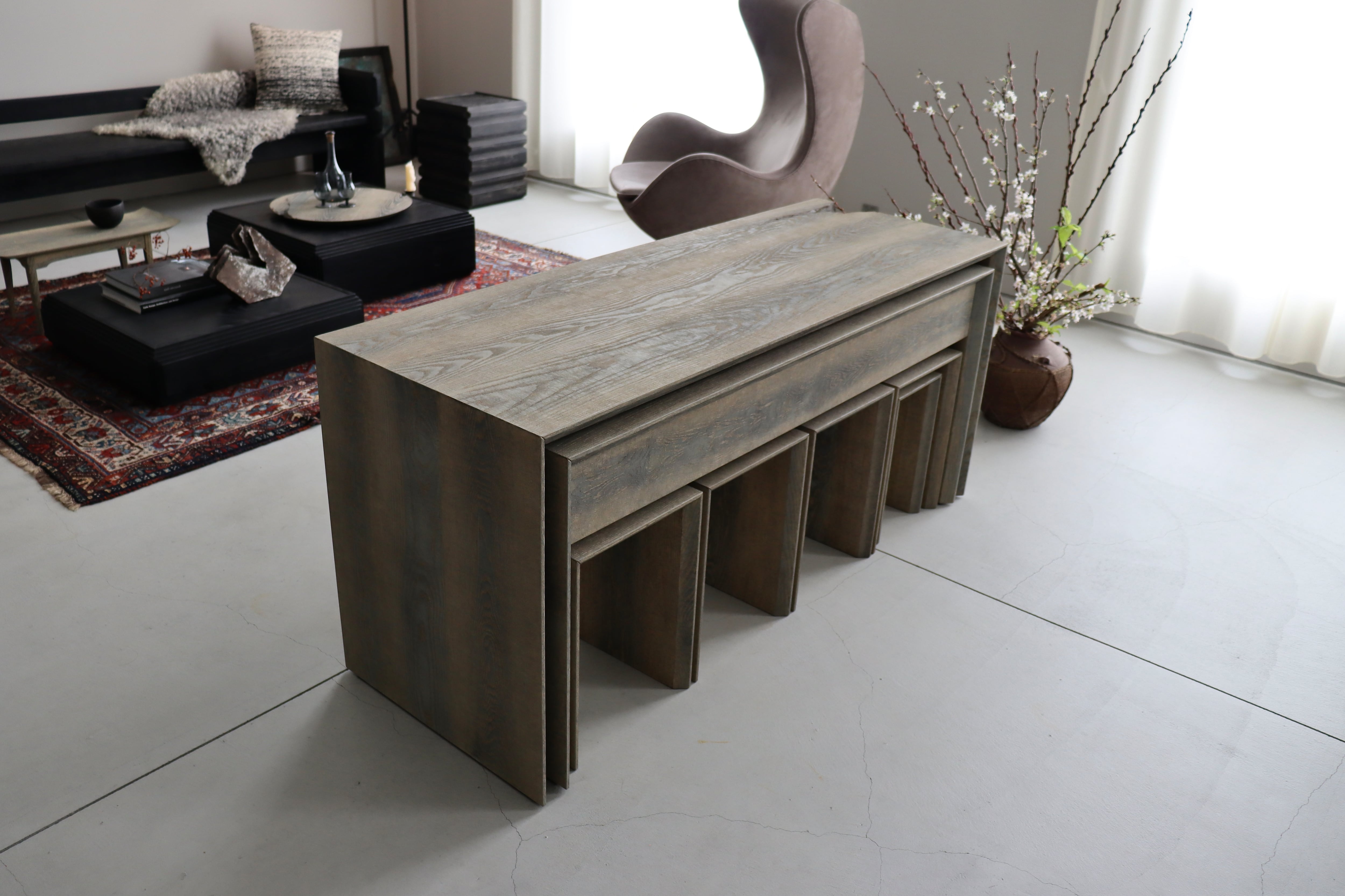 order製作 ] 浮様入れ子式立礼卓7点セット（納期約6ヶ月〜7ヶ月） | Shimoo