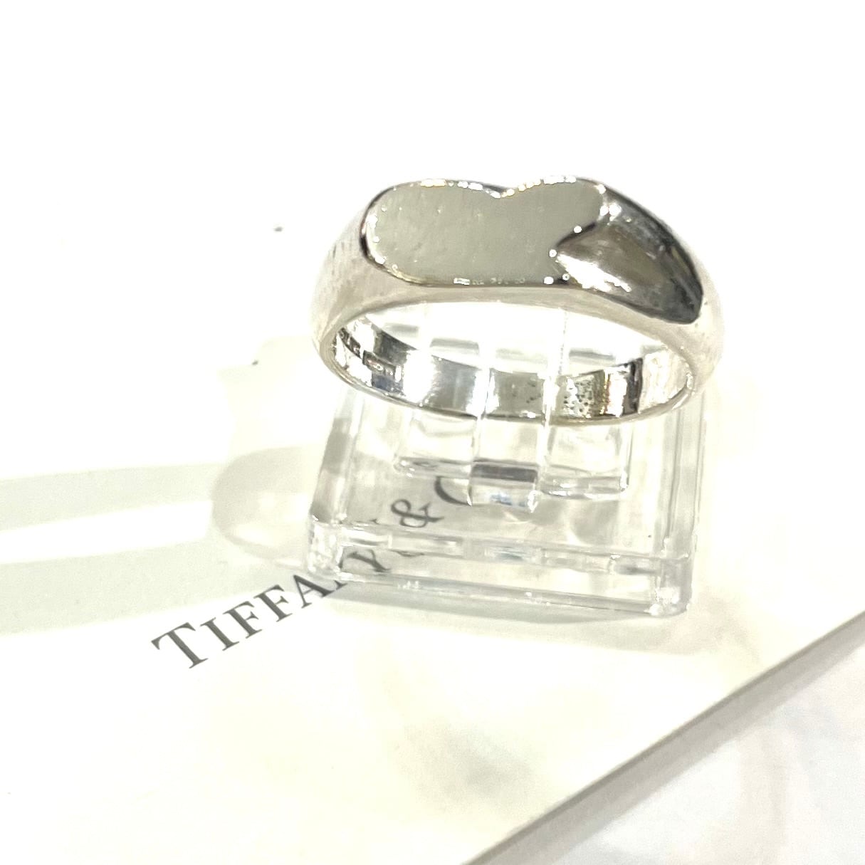 【美品】Tiffany & Co. ハートリング シルバー TIFFANY&CO】【18号 】2599 シグネットハートリングシルバーリング