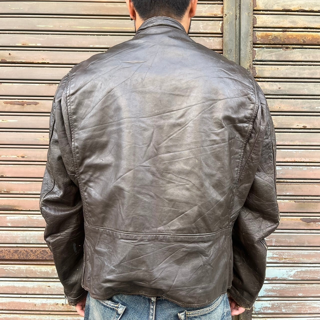 60s BROOKS ブルックス シングルライダース ジャケット レザー usa 