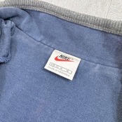 【極上】ナイキ ハーフジップスウェット 90s 白タグ ロゴ刺繍 スウォッシュ