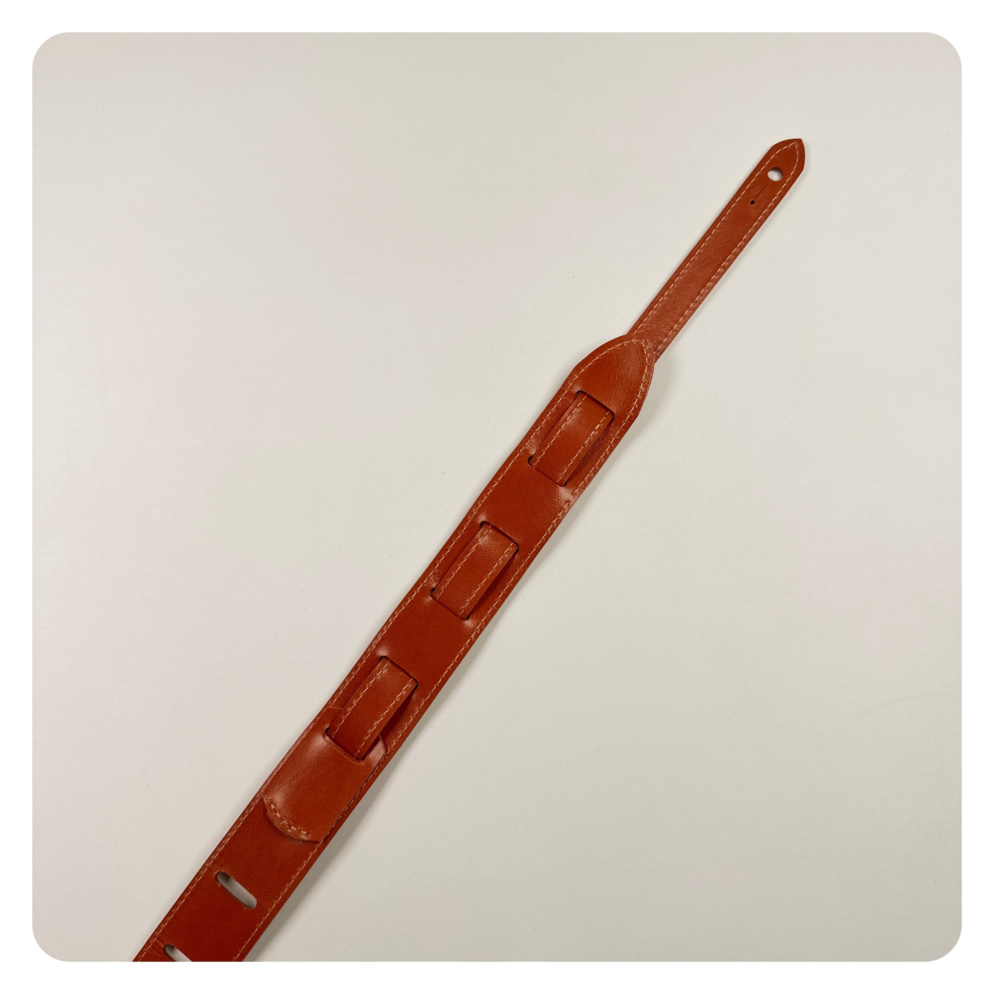 本革ウクレレストラップ新3.5cm幅［キャメルブラウン］ | 鈴蘭小道