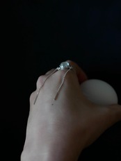 RITSUKO KARITA｜Chain onyx・crystal ring｜Silver925 チェーンリング オニキス・水晶