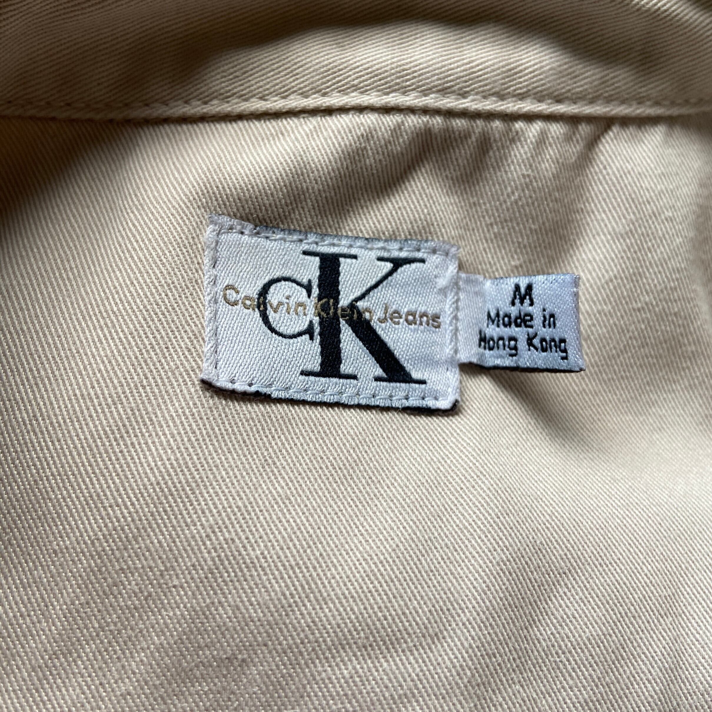 90年代 Calvin Klein Jeans カルバンクライン ワンポイントロゴ刺繍 