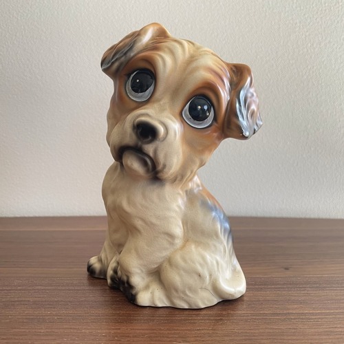 ビンテージ  ビッグアイ  犬のフィギュリン (テリア）   / Vintage Big Eyes Dog Figurine Gig