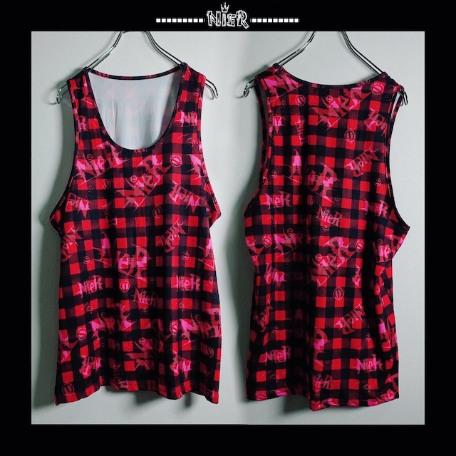NieR TANKTOP〈RED CHECKERED〉