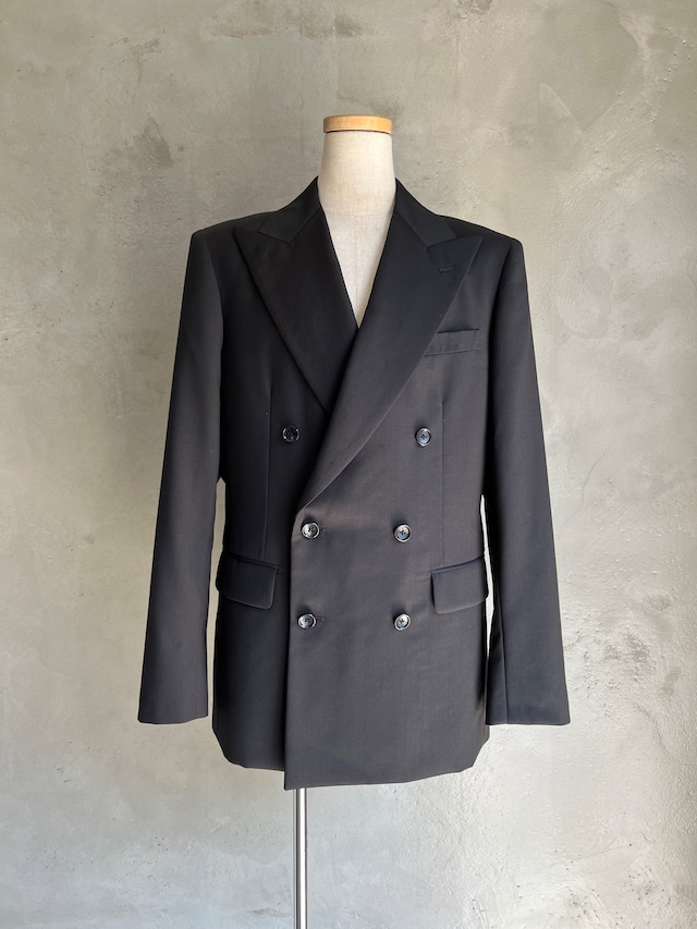 GEN IZAWA / W breasted tailored jacket "black"