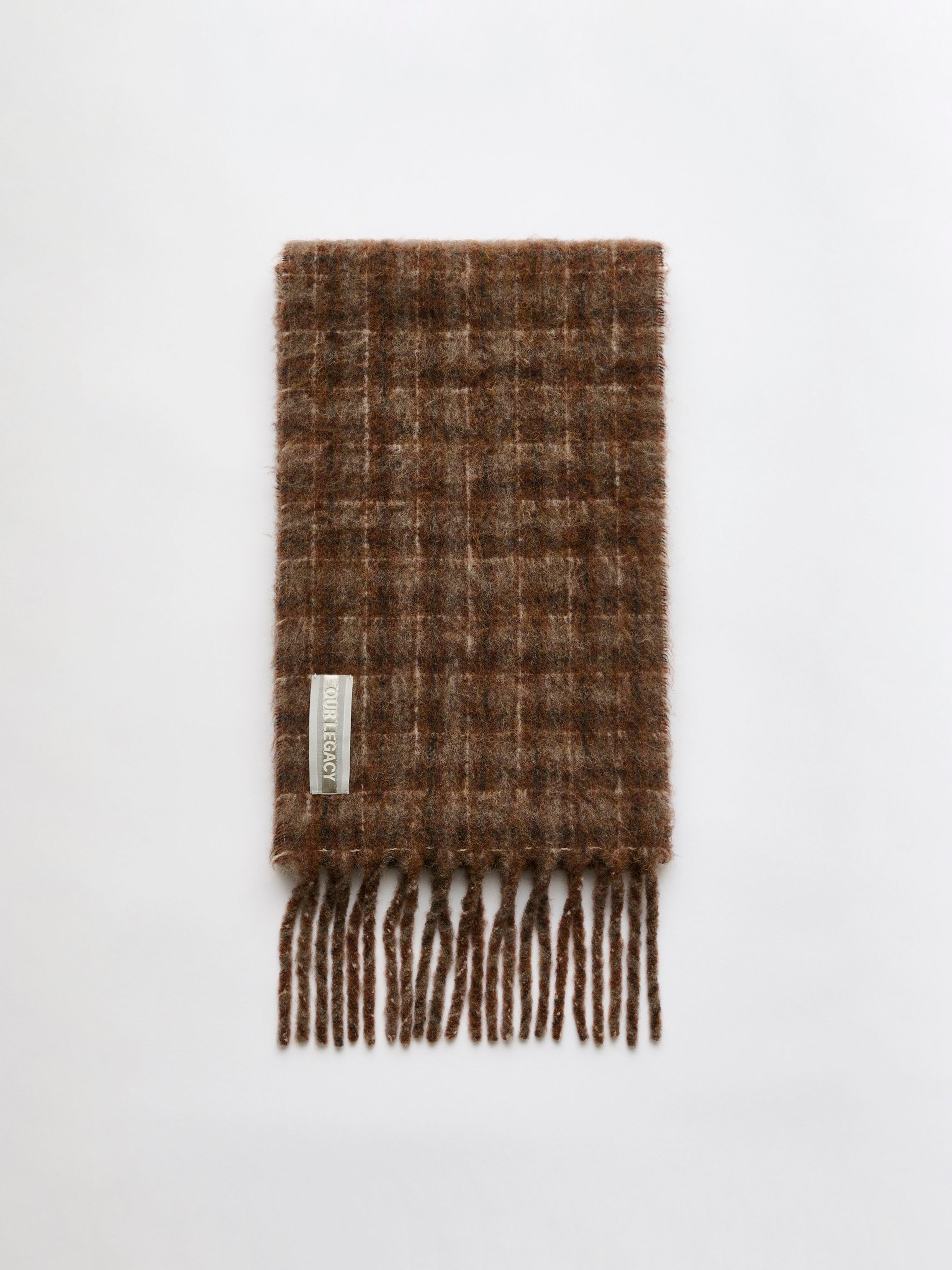 OUR LEGACY ESTATE SCARF Dorf Check Fuzzy Alpaca A4258EBF