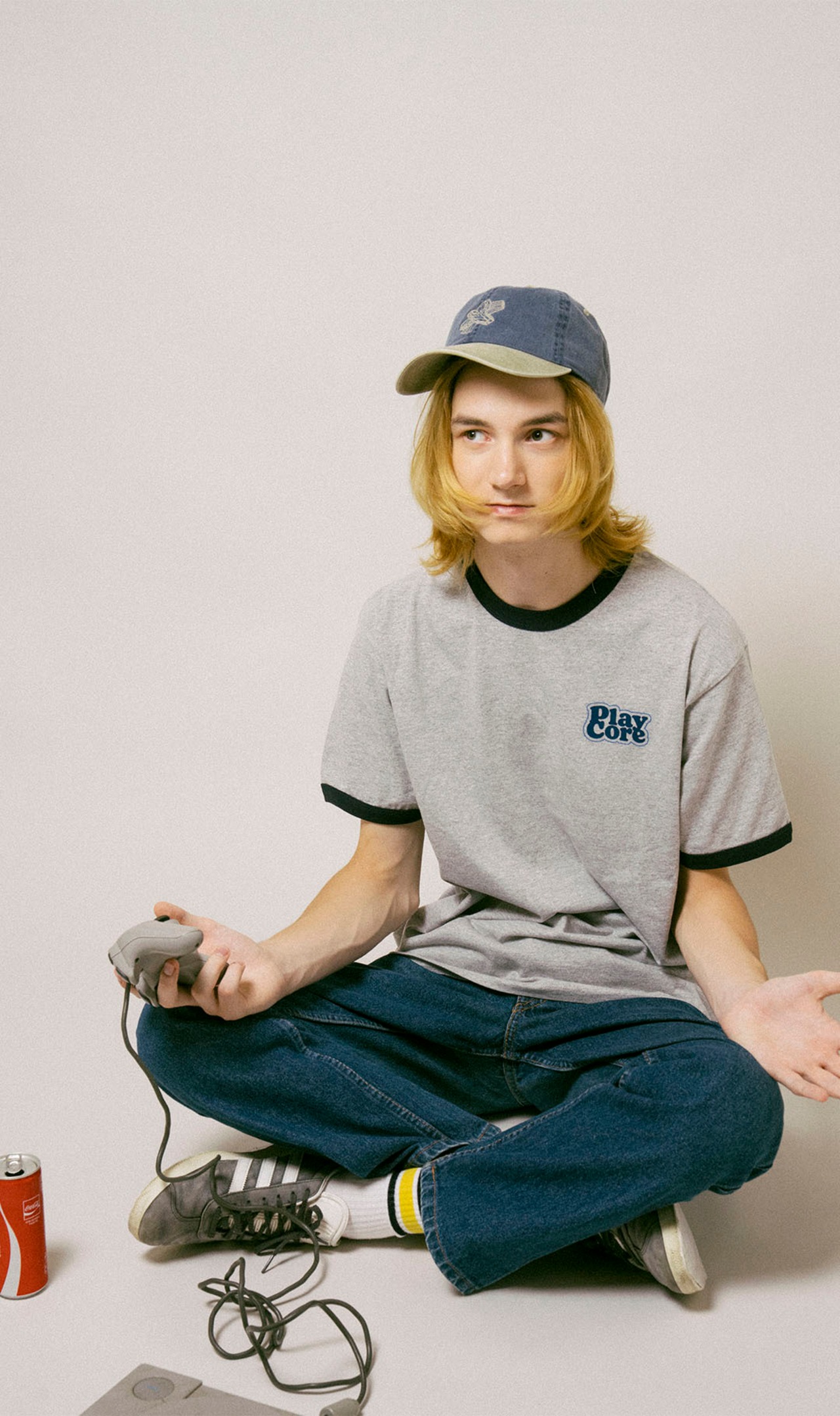 Logo Ringer Tee / BLACK×GRAY - 4