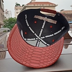 ZEBABY RED CRACKED LEATHER CAP（税込み）