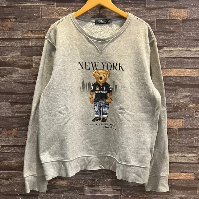 RALPH LAUREN POLO BEAR SWEAT SHIRT NEW YORK