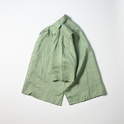 INTERIM / RAMIE SHEER LAWN HYPER BIG S/S OPEN COLLAR SHIRT