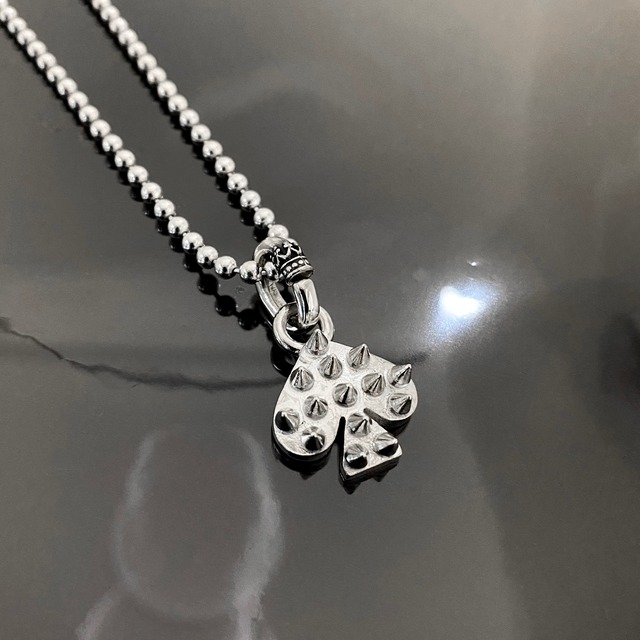 SPIKE:SPADE BALL CHAIN NECKLACE / スパイクスペード ボールチェーンネックレス