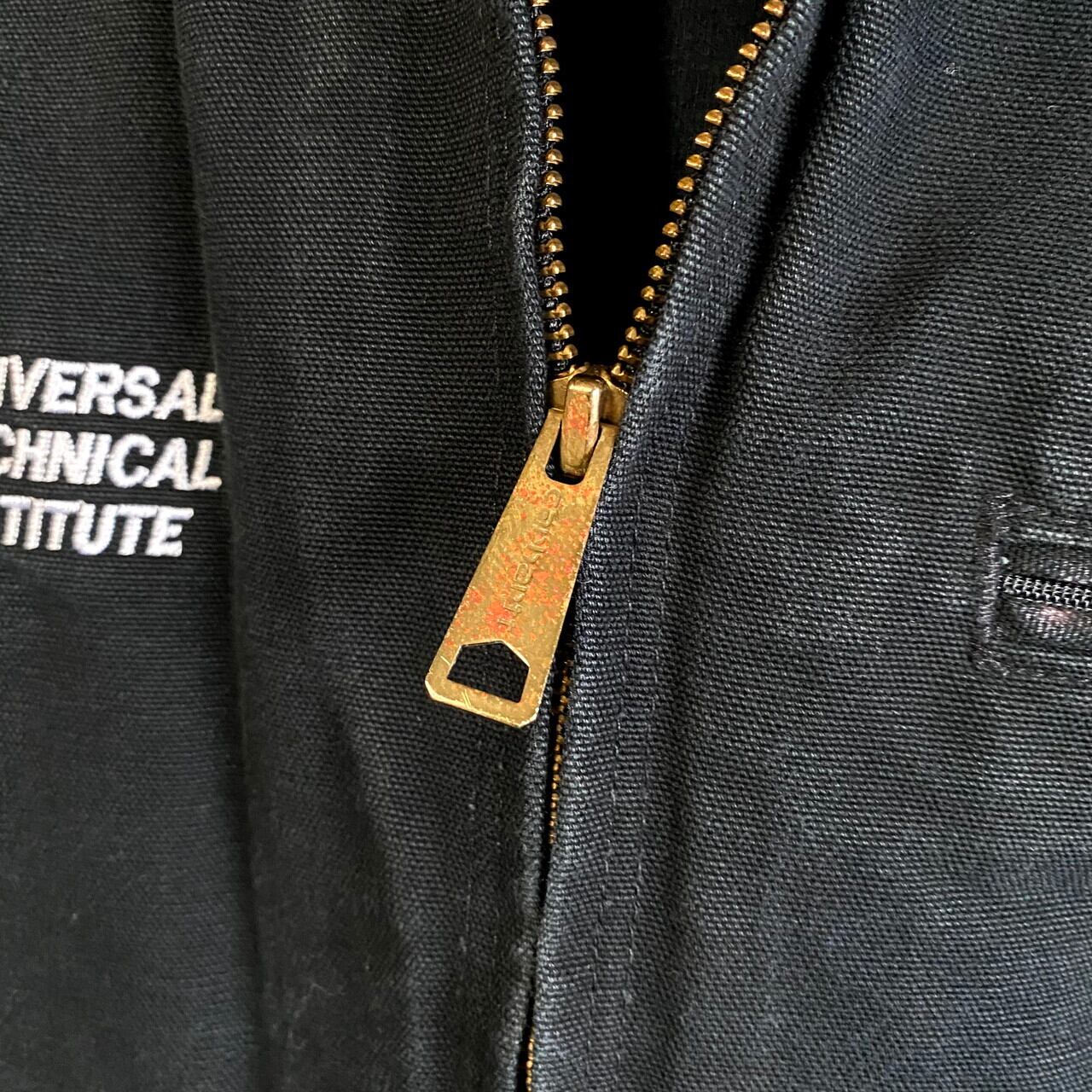 美品　カーハート　デトロイトジャケット　企業　USA製　黒　Lサイズ　刺繍ロゴ