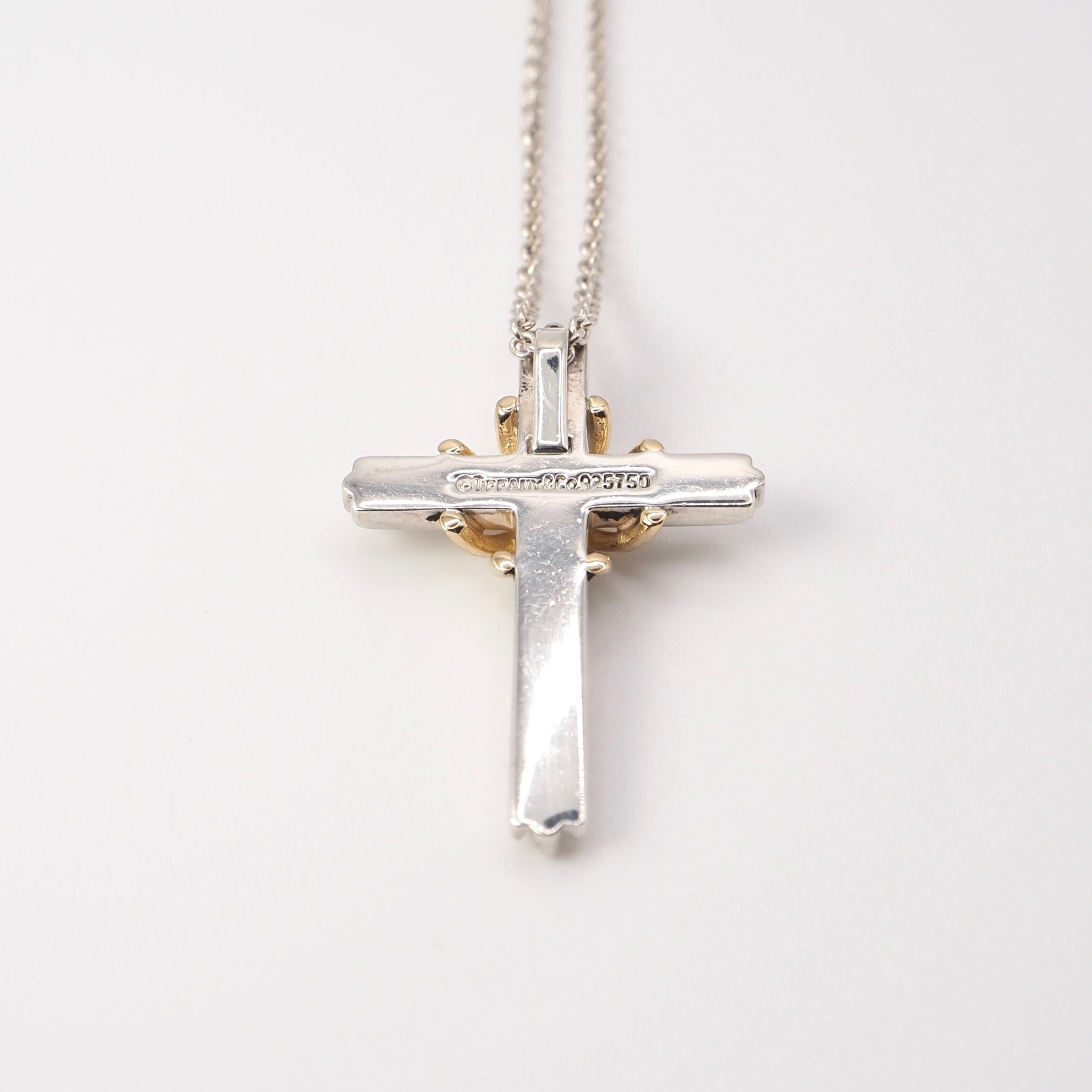Tiffany&Co. シグネチャー クロス ネックレス シルバー925 K18