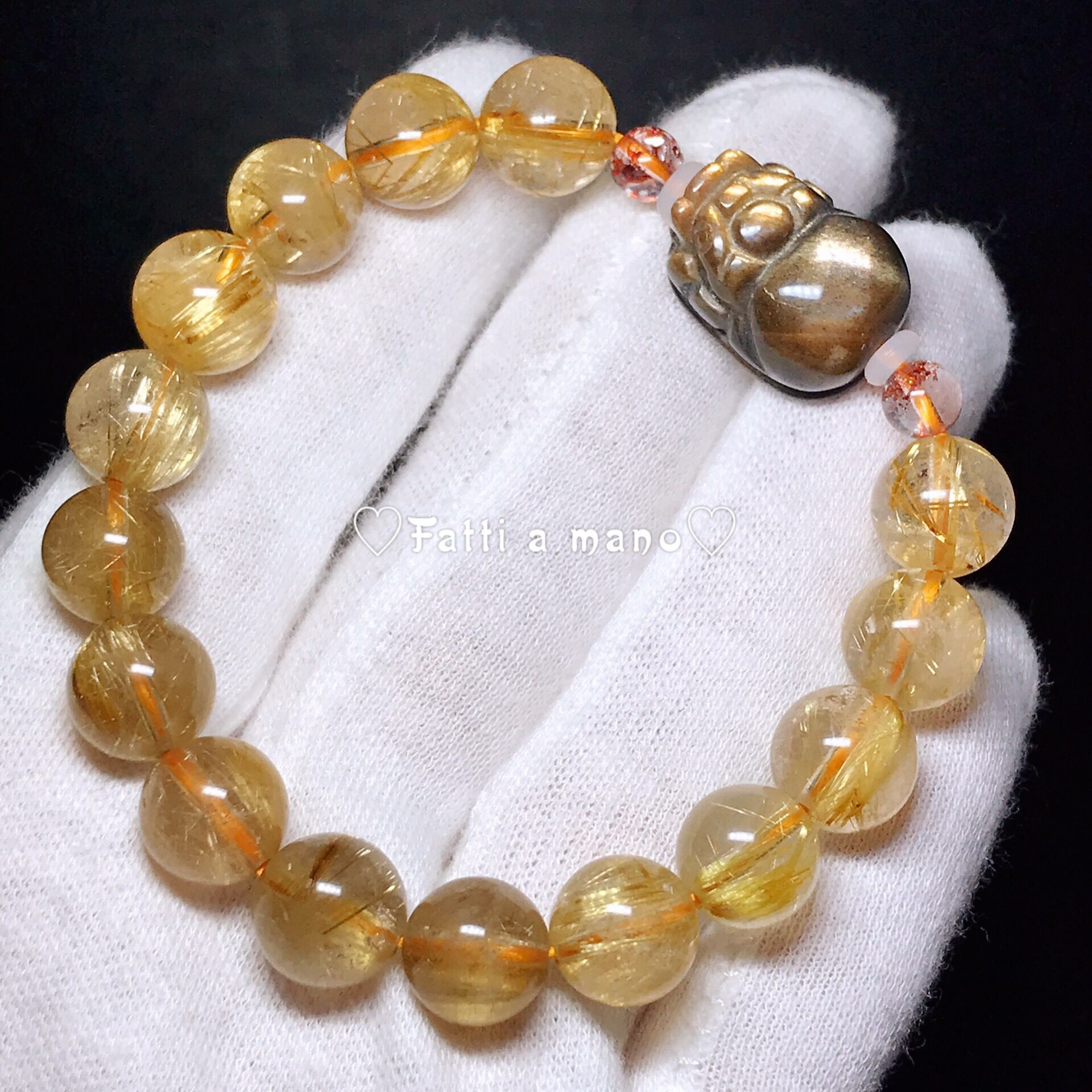 ムーンストーン貔貅❤︎サファイヤ❣️13mmアクアマリンブレス ムーンストーン貔貅❤︎サファイヤ❣️13mmアクアマリンブレス