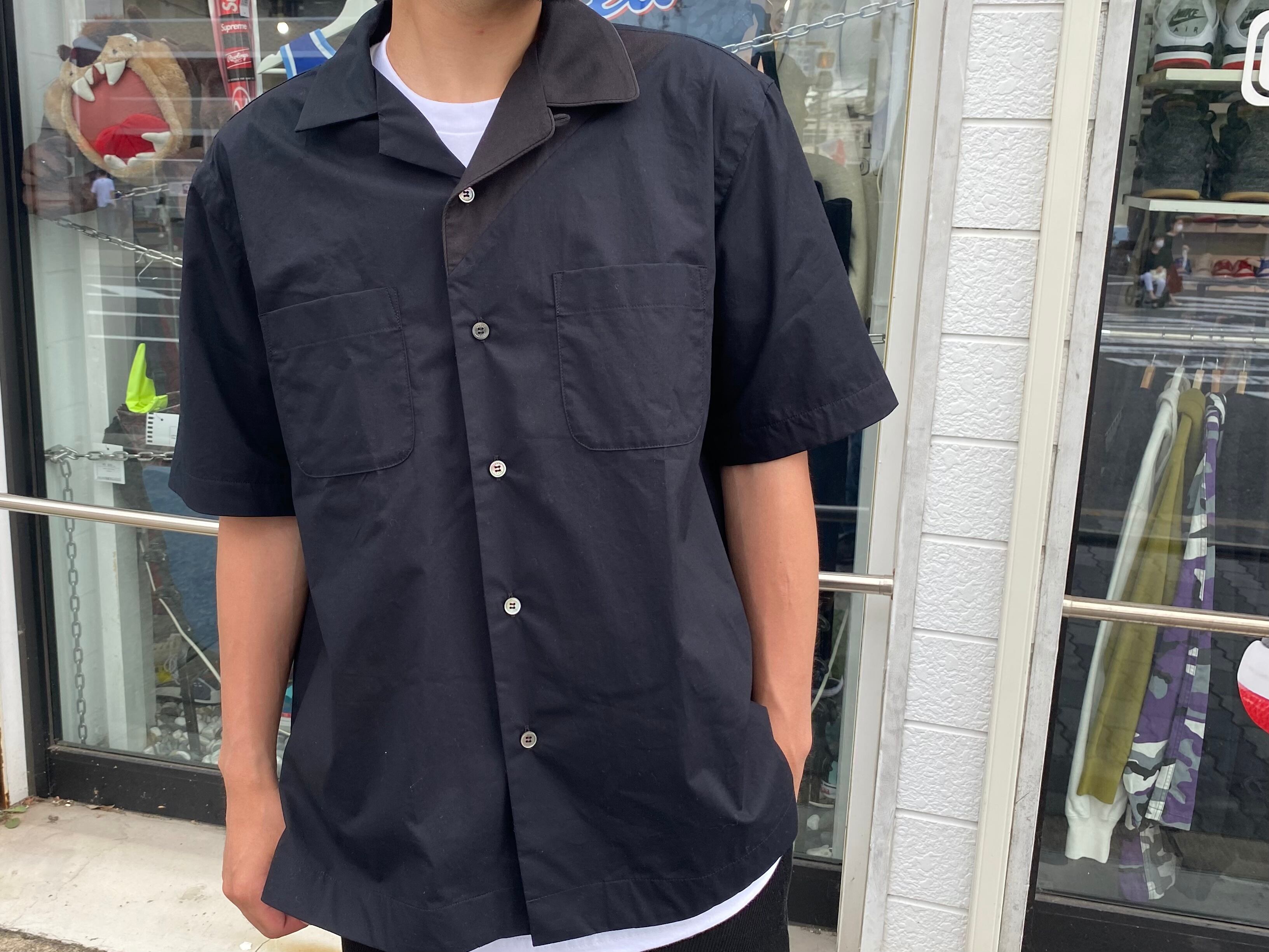 sacai COTTON POPLIN SHIRT 3 BLACK 21-02495M 110KG7226 | BRAND 