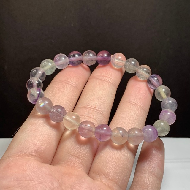 A89.可愛い色合い☆フローライト ブレスレット