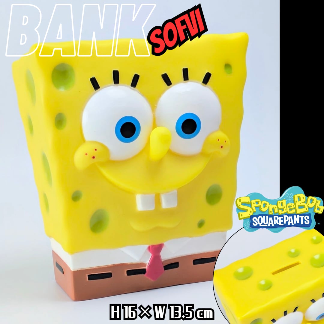 【 SpongeBob SquarePants ( スポンジボブ )  】スポンジボブ ソフビバンク / 貯金箱〚アメリカン雑貨 アメトイ〛
