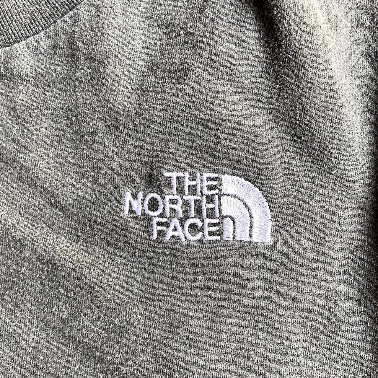 90年代 THE NORTH FACE ザ ノースフェイス ワンポイントロゴ 刺繍 Tシャツ メンズL 古着 チャコールグレー  灰色【Tシャツ】【CS2301-50】【PD20】【AN20】 | cave 古着屋【公式】古着通販サイト