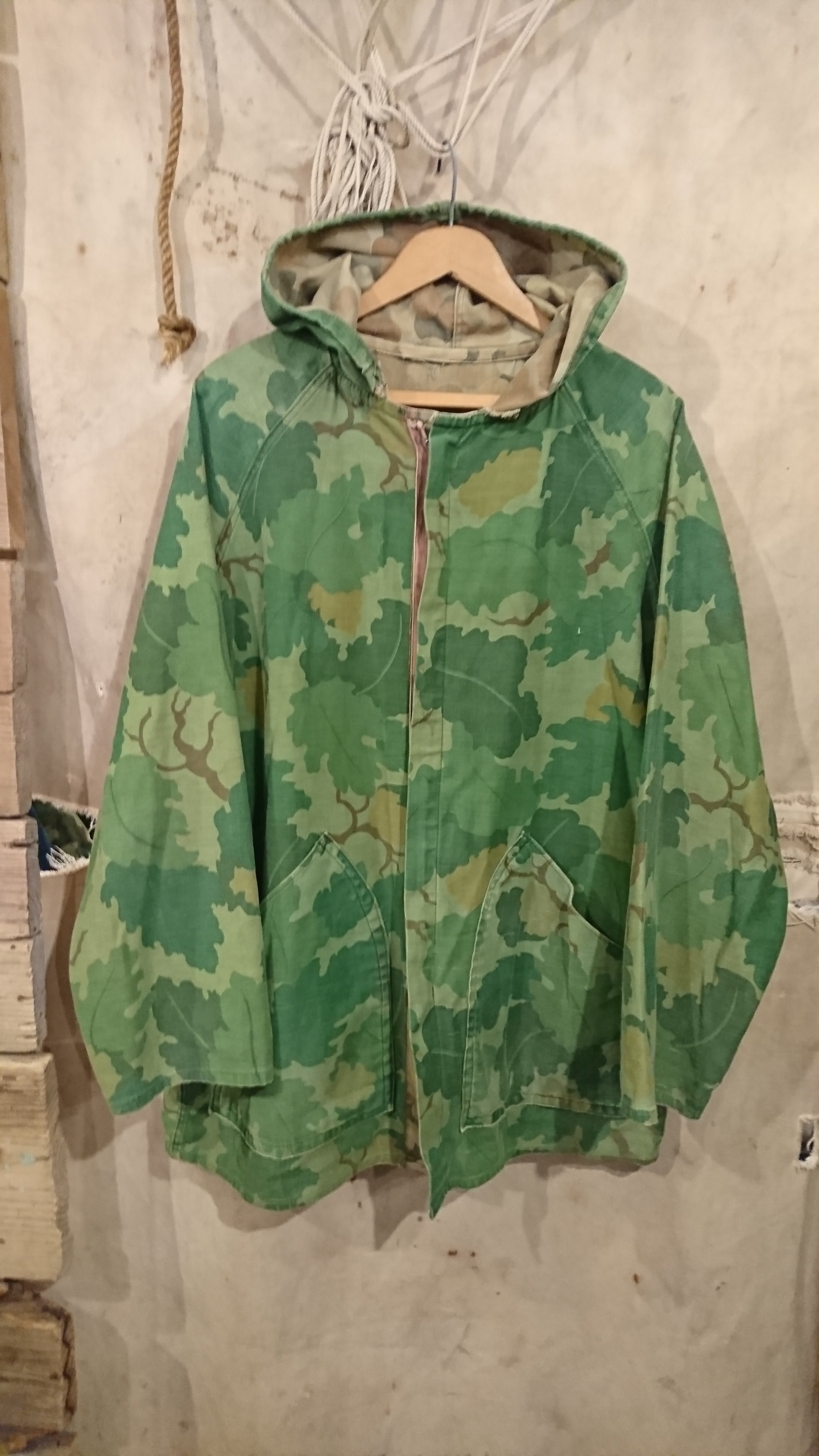 60s MITCHELL PATTERN HOOD REVERSIBLE JACKET | BOW & ARROW 60s MITCHELL PATTERN HOOD REVERSIBLE JACKET | BOW & ARROW