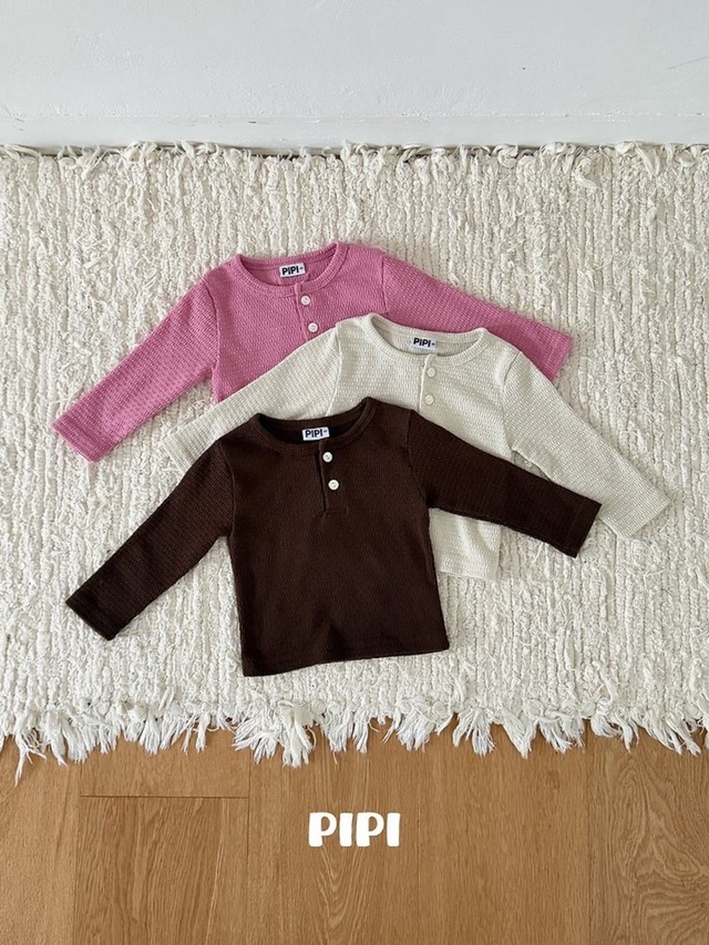 【取寄】PIPI キチボタンTシャツ｜秋服｜韓国子供服｜26/AT