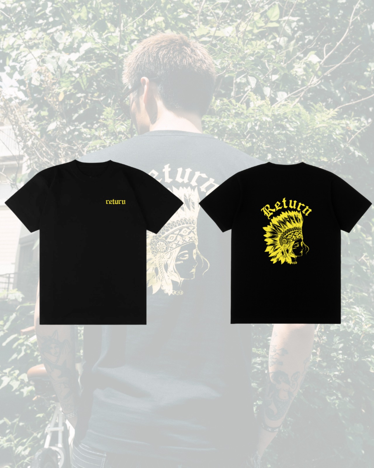 Indian Black yellow T