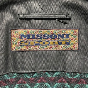 vintage MISSONI SPORT black coating flight jacket