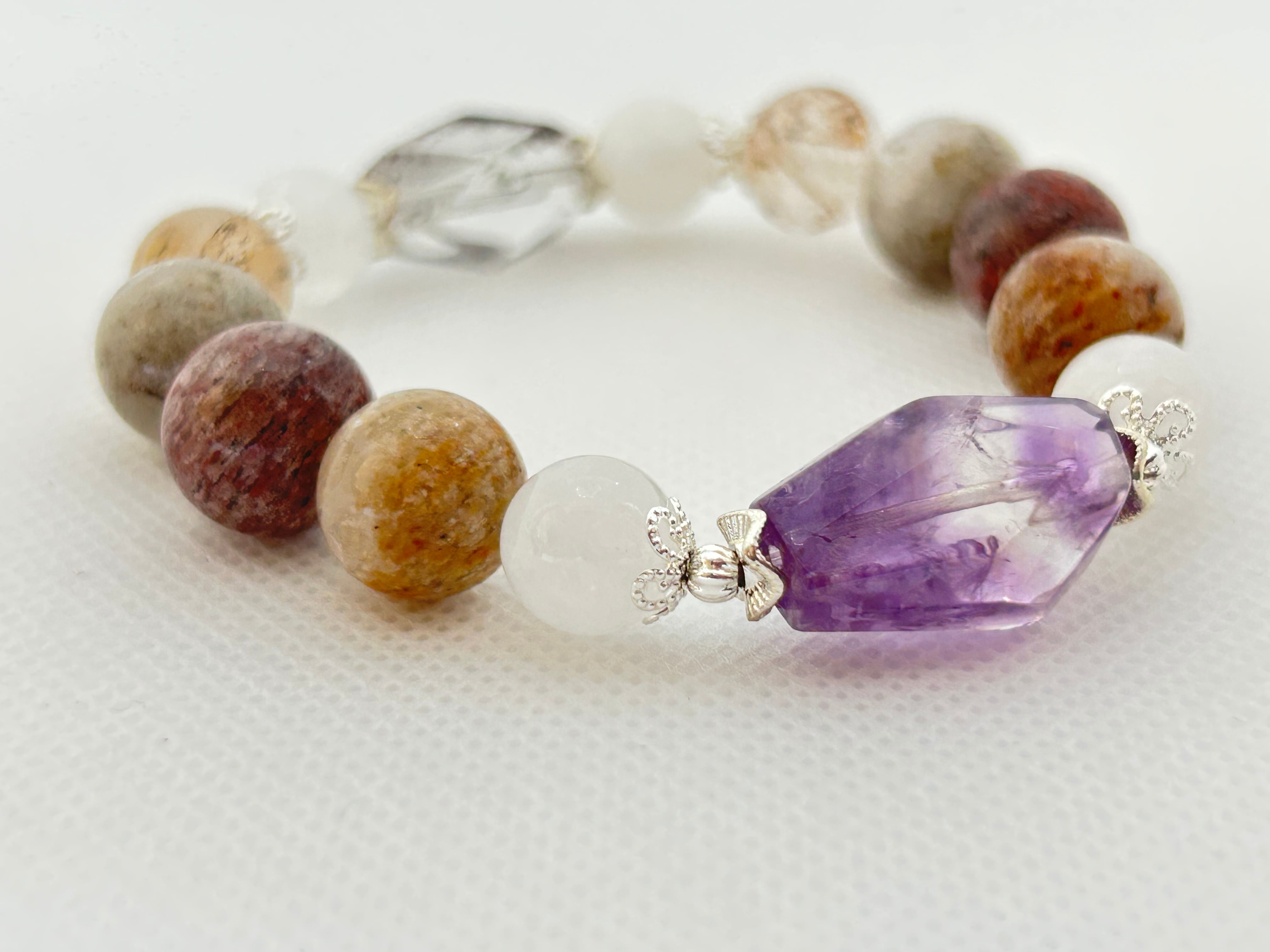 金運・癒し】ガーデンクォーツ 天然石ブレスレット｜多宝デザイン 349