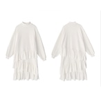 Patchwork chiffon sweatshirt dress (ME186)