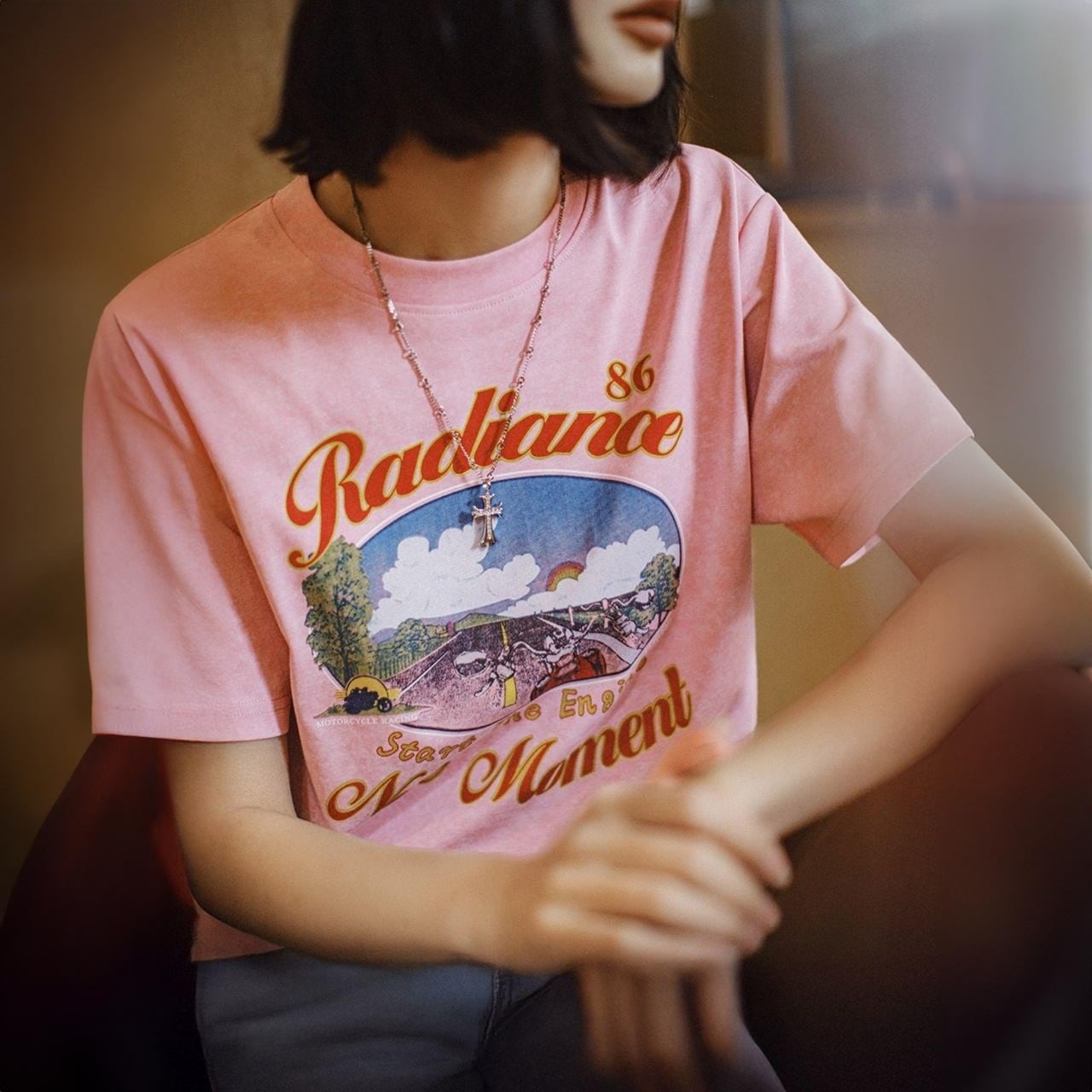 ロードモチーフレトロロゴTシャツ R00519