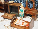 ピアノ、暖炉、ドレッサー他　木製家具6点・小物3点のセット 画像5