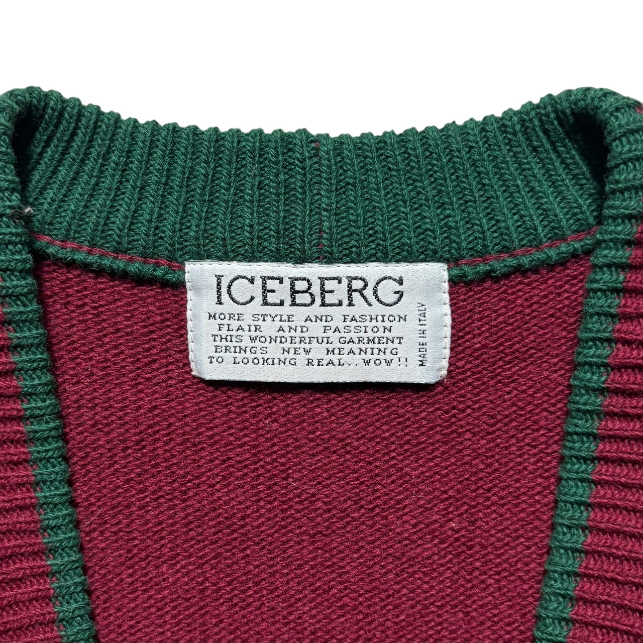 vintage ICEBERG × 007 wool knit cardigan